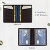 Feelorna Slim Wallet for Men, Compact Cards Case Leather Wallets