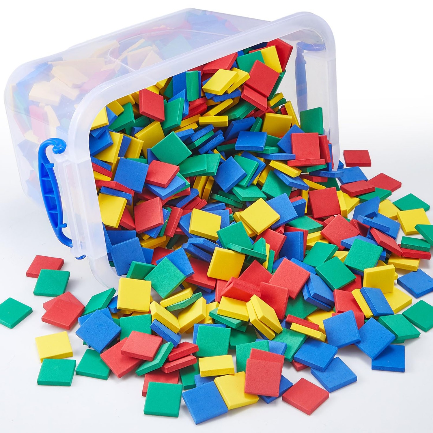 Jexine 800 Pcs Foam Square Counters Color Tiles Square Color Tiles Math ...