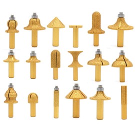 1/2 Shank Electroplated Diamond Stone Marble Grinding Cutter for Marble Grinding Edge Woodworking Milling Tool