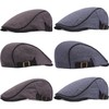 HNJKJEU Peaked Caps for Men Flat Cap Adjustable Cotton Flat