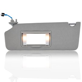 EKLN Sun Visor Left Driver Side LH with Mirror and Light Gray Fit for 2017-2021 Honda Pilot 2018-2020 Honda Ridgeline Replacement OE# 83280-TG7-A12ZB (Left Driver Side), EKLN-83280-TG7-A12ZB