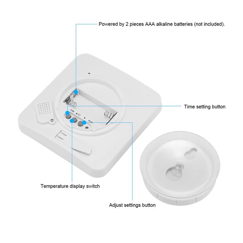 ONEVER Shower Clock, Digital Toilet Timer Shower Clock with Timer,