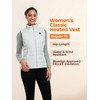 ORORO Women's Lightweight Heated Vest with Battery Pack (White,L)