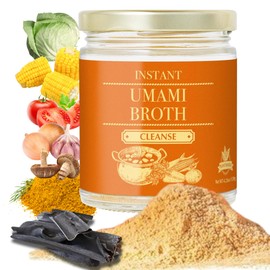 Instant Umami Broth Powder Cleanse 4.23oz (120g) by Aki Foods Japan – Natural Kombu & Vegetable Broth | No MSG, No Artificial Additives, Plant-Based Soup Stock | Product of Japan
