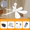 RITPHI USB Powered Small Ceiling Fan 6 Blades Quiet DC