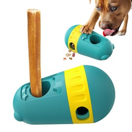 Alejandro Juguete para Perros con Bola de Comida con Fugas, Soporte para palitos de refrigerio (Verde)