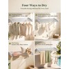 32'' Wall Mounted Clothes Drying Rack, Foldable & Collapsible Wall