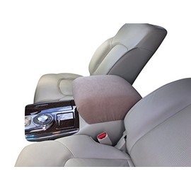 Auto Console Covers- Fits The Infiniti QX80 2014-2024 Center Console Armrest Cover Fleece Fabric - Tan