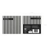 Striped Napkins, Black, 33 x 33 cm (Pack of 20)