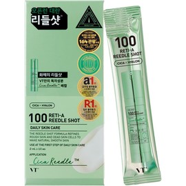 VT COSMETICS Sérum Reti-A Reedle Shot 100 10 Sobres x 2ml – Suero Facial con Microagujas Vegetales y Retinol Suave para Renovación y Suavizado de la Piel