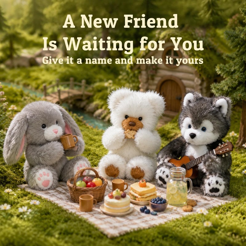 Cudhug Husky Stuffed Animal, Cute Huggable Plush Toy Gift for