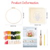 BATHRINS 2PCS Embroidery Punch Needle Kit Beginners Cross Stitch Kits