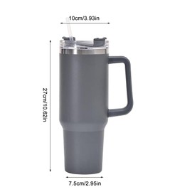AIYING - Insulated Water Bottle - 1180 ml - Stainless Steel Insulated Water Bottle - Leakproof, Insulated Water Bottle with Handle and Straw - Leakproof Coffee Cup for Home, Office, Car, Travel, Sport