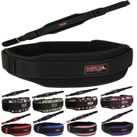MRX Weight Lifting Belt with Double Back Support Gym Training 5" Wide Belts 11 Colors