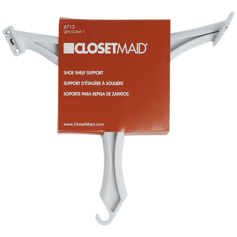 ClosetMaid 6713 Shoe Support Bracket, White 4 ft