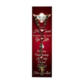 Needzo Come Holy Spirit Confirmation Cord Rosary and Bookmark, 19 Inch