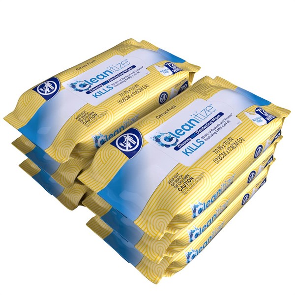Cleanitize Disinfectant Wipes - Bundle - Soft Pack 72ct (6-pack) | Fresh Scent | One Step Cleaning and Disinfecting