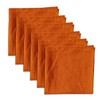Linendo Linen Napkins, 100% Pure Linen, Orange, 38 x 38