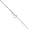 JewelryWeb 10k Solid White Gold .8mm Sparkle Cut Cable Chain