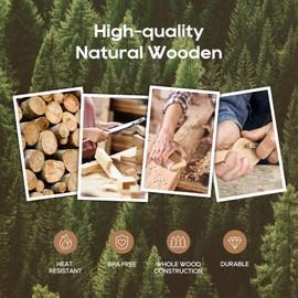 KLYRO Teak Wooden Cooking Utensils Set, 10 Piece Premium Kitchen Cookware, Non-Scratch Wooden Spoons for Cooking, Perfect for Cooking and Serving