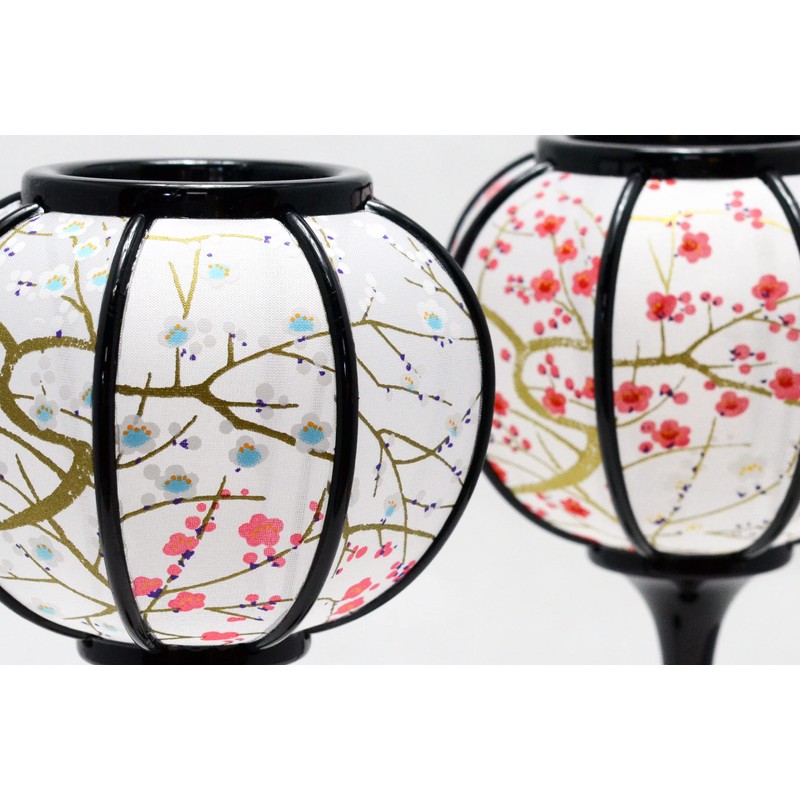 Yukidong Red and White Plum 9.4 inches (24 cm), LED