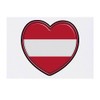 'Austria Flag Heart' Temporary Tattoo - Water Resistant, Skin-Safe, Non-Toxic