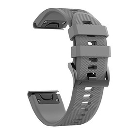 Notocity Compatible Fenix 5X Band 26mm Width Soft Silicone Watch Strap for Fenix 6X/Fenix 7X/Fenix 5X Plus/Fenix 6X Pro/Fenix 3/Fenix 3 HR/Tactix/Descent MK1/D2 Delta PX/D2 Charlie-Gray