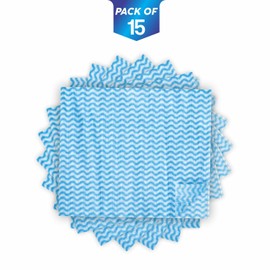 Cleaning Cloths Super Absorbent All Purpose Cloth Washable Reusable Kitchen Dish Cloths Household Cleaning Streak Free Dusting Polishing Drying Dishes Windows Mirrors L32 X W32Cm Per Cloth(15Pc)