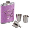 Premier Housewares Girls Night Out Glitter Hip Flask Set, 8