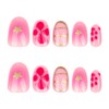Press On Nails, Floral Little Flower, Short Square Almond Ballet