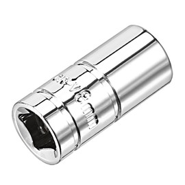 sourcingmap 2 Pcs 1/4-Inch Drive 8mm 6-Point Shallow Socket, Metric, Cr-V