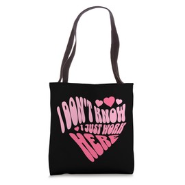 I Don't Know I Just Work Here Funny Sarcasm Quotes Tote Bag