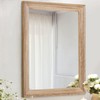 AAZZKANG Rustic Mirrors for Wall Rectangle Wooden Frame Hanging Mirror