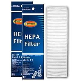 EnviroCare Premium Replacement HEPA Filtration Vacuum Cleaner Post Motor Filter made to fit Bissell Style 7, 9, 16 Upright Vacuums 2 Filters