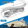 4 Pack S-Style Dock Cleat 10 Inches Aluminum Boat Mooring