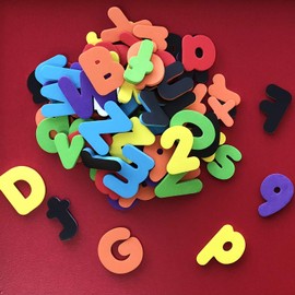 ZazzyKid Magnetic Letters & Numbers for Kids: 103 Foam Magnets for Early Education -Toddler Learn & Play – Math & Alphabets