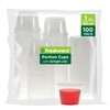 Freshware Plastic Portion Cups with Lids [1 Ounce, 100 Sets]