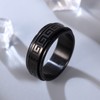 Greek Key Spinner Anxiety Fidget Ring for Men 8mm Black