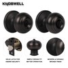 KNOBWELL 2 Pack Exterior Door Knobs with Key, Keyed Entry