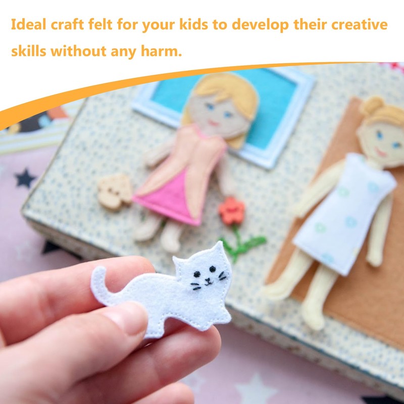 40pcs Coloured Felt Fabric Sheets,Patchwork Sewing Polyester Felt Sheet,Fabrics DIY