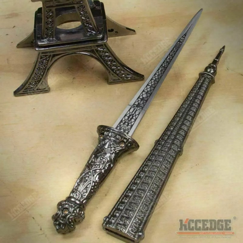 WarTech 10" Eiffel Tower Statue Executive Knife Letter Opener Blade