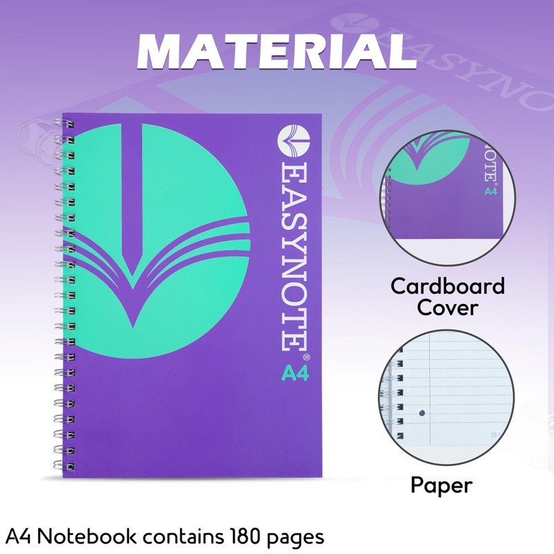HOVUK Wire-Bound Spiral Notebook Journal, Composition Notebook with Pre-Perforated Pages,