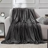EHEYCIGA Fleece Blanket Dark Grey Throws for Sofas Fluffy Warm