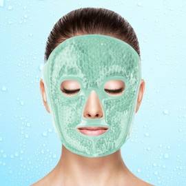 Cooling hot and cold facial pack, face gel pack (green)