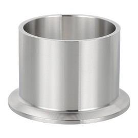 PATIKIL Stainless Steel 304 Sanitary Fitting, Long Weld Clamp Ferrule Pipe Fitting 2 1/2"(63mm) Tube OD Connector 77.5mm Ferrule Flange OD for Brewery Winery Food Processing