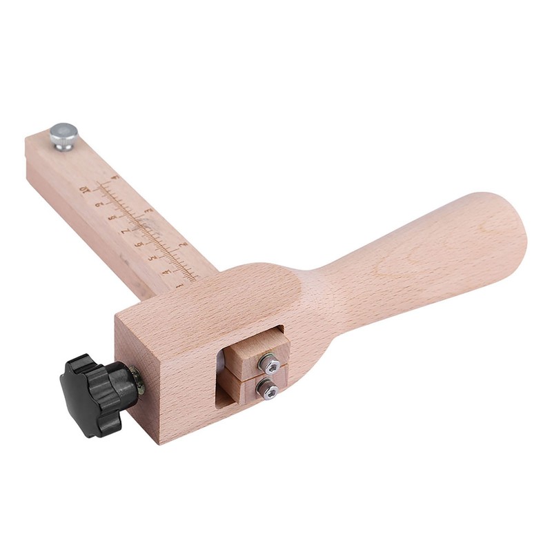 Wooden Hand Leather Strip Strap Adjustable Cutting Tool DIY Craft