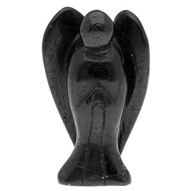 Lebensquelle Plus Tourmaline Angel | Guardian Angel Made of Gemstone | Standing Figure (Schorl)