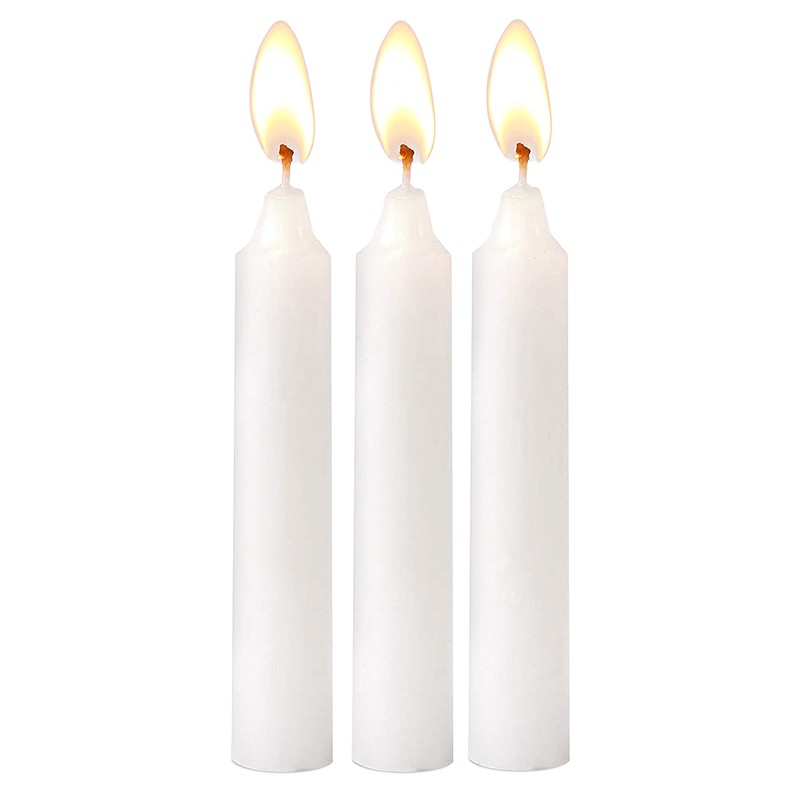 Ner Mitzvah Classic White Taper Candles – 5 Inch Candles