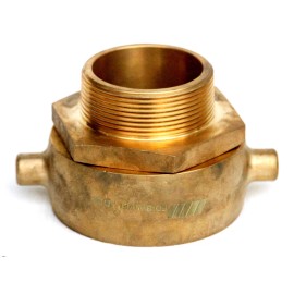 NNI 2-1/2" NST (NH) Female Swivel x 2" Male NPT Fire Hose Hydrant Adapter Snoot