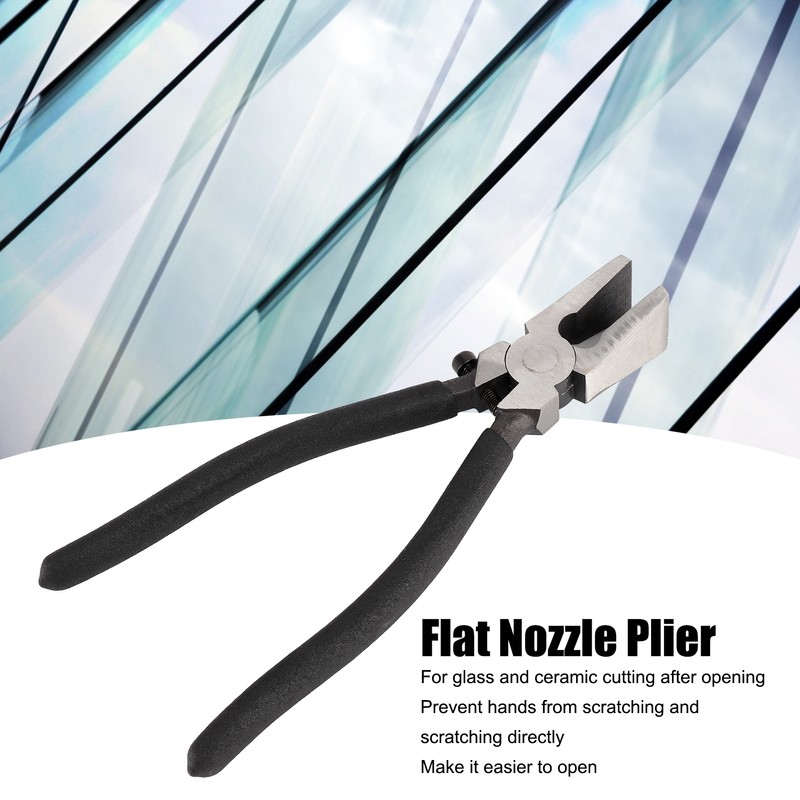 Glass Breaking Plier with Screw Adjustable Ergonomic Design Flat Nozzle